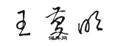 駱恆光王慶明草書個性簽名怎么寫