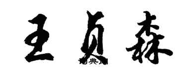 胡問遂王貞森行書個性簽名怎么寫