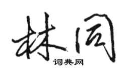 駱恆光林同行書個性簽名怎么寫