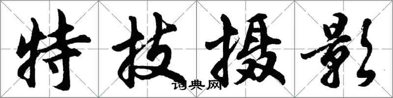 胡問遂特技攝影行書怎么寫