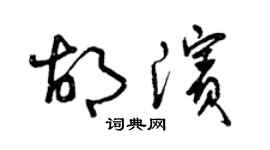 曾慶福胡濱草書個性簽名怎么寫