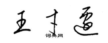 梁錦英王才遷草書個性簽名怎么寫