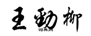 胡問遂王勁柳行書個性簽名怎么寫