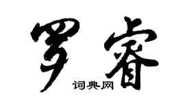胡問遂羅睿行書個性簽名怎么寫