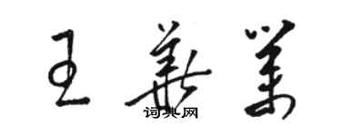 駱恆光王華業草書個性簽名怎么寫