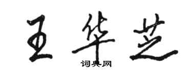 駱恆光王華芝行書個性簽名怎么寫