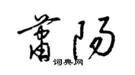 梁錦英蕭陽草書個性簽名怎么寫