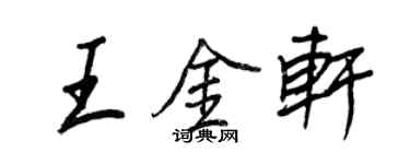 王正良王金軒行書個性簽名怎么寫