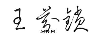 駱恆光王芬鎖草書個性簽名怎么寫