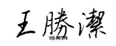王正良王勝潔行書個性簽名怎么寫