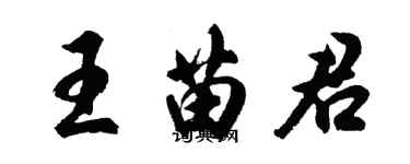 胡問遂王苗君行書個性簽名怎么寫