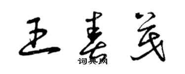 曾慶福王春茂草書個性簽名怎么寫