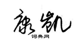 朱錫榮康凱草書個性簽名怎么寫