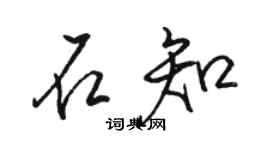 駱恆光石知行書個性簽名怎么寫
