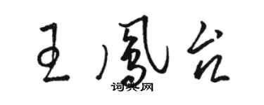 駱恆光王鳳台草書個性簽名怎么寫