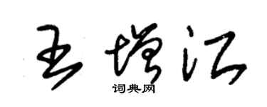 朱錫榮王增江草書個性簽名怎么寫