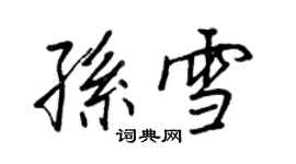 王正良孫雪行書個性簽名怎么寫