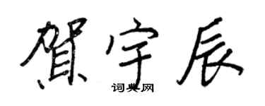 王正良賀宇辰行書個性簽名怎么寫