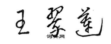 駱恆光王翠蓮草書個性簽名怎么寫