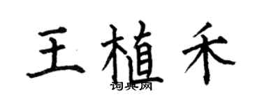 何伯昌王植禾楷書個性簽名怎么寫