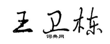 曾慶福王衛棟行書個性簽名怎么寫