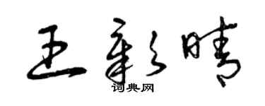 曾慶福王彰晴草書個性簽名怎么寫