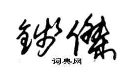 朱錫榮錢傑草書個性簽名怎么寫