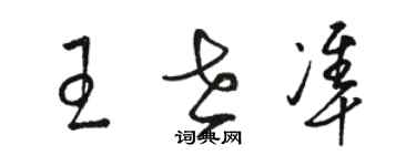 駱恆光王世準草書個性簽名怎么寫