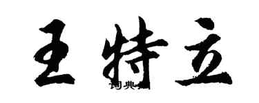 胡問遂王特立行書個性簽名怎么寫