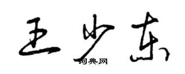 曾慶福王少東草書個性簽名怎么寫