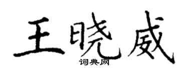 丁謙王曉威楷書個性簽名怎么寫