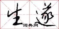 生遂怎么寫好看