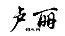 胡問遂盧麗行書個性簽名怎么寫