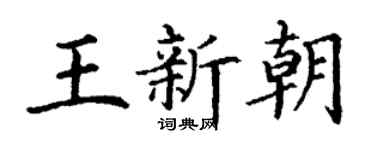 丁謙王新朝楷書個性簽名怎么寫