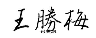 王正良王勝梅行書個性簽名怎么寫