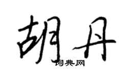 王正良胡丹行書個性簽名怎么寫