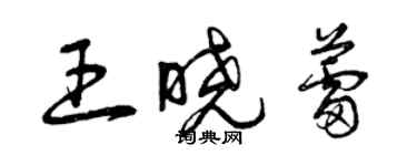 曾慶福王曉蕾草書個性簽名怎么寫