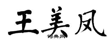 翁闓運王美鳳楷書個性簽名怎么寫