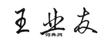駱恆光王業友行書個性簽名怎么寫