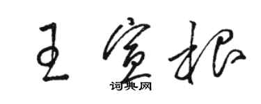 駱恆光王宣根草書個性簽名怎么寫