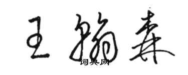 駱恆光王翰森草書個性簽名怎么寫