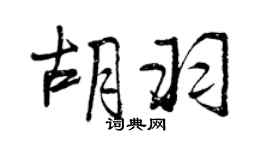 曾慶福胡羽行書個性簽名怎么寫