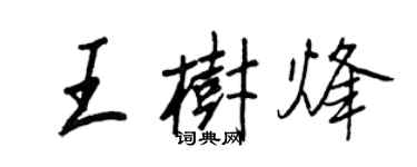 王正良王樹烽行書個性簽名怎么寫