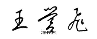 梁錦英王營飛草書個性簽名怎么寫