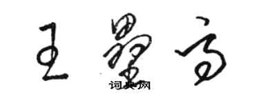 駱恆光王壘高草書個性簽名怎么寫