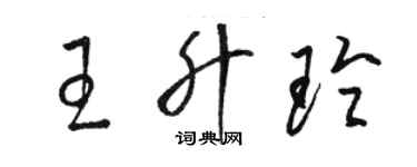 駱恆光王升玲草書個性簽名怎么寫