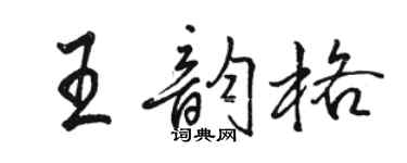 駱恆光王韻格行書個性簽名怎么寫