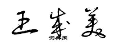 曾慶福王成美草書個性簽名怎么寫