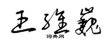 曾慶福王維巍草書個性簽名怎么寫