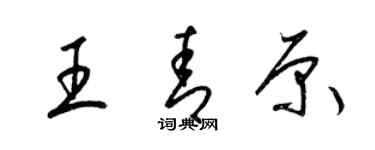 梁錦英王青原草書個性簽名怎么寫